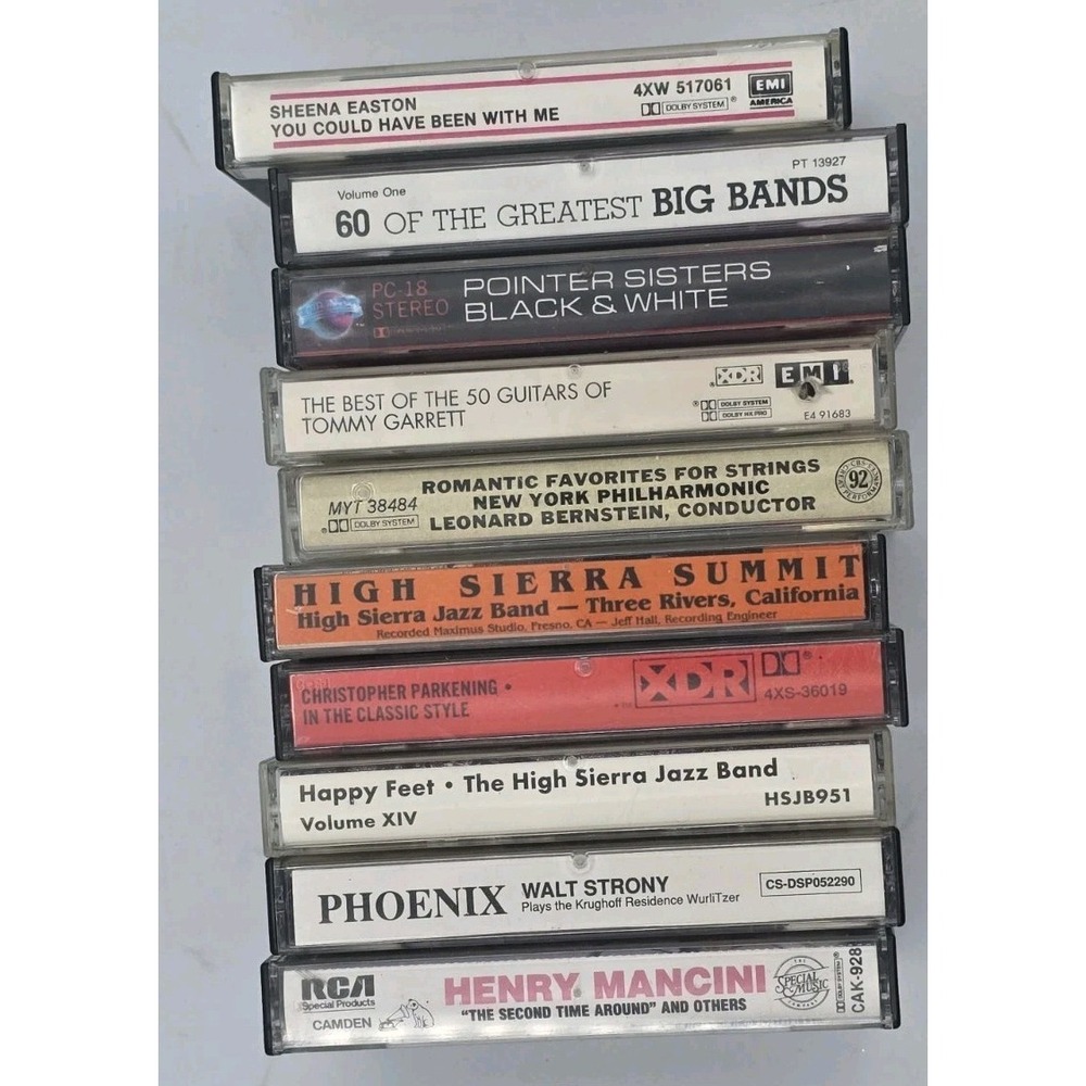 10 Lot Cassette - Jazz- Love - Rock - Big Bands - Garrett, Pointer Sisters,‎ Etc